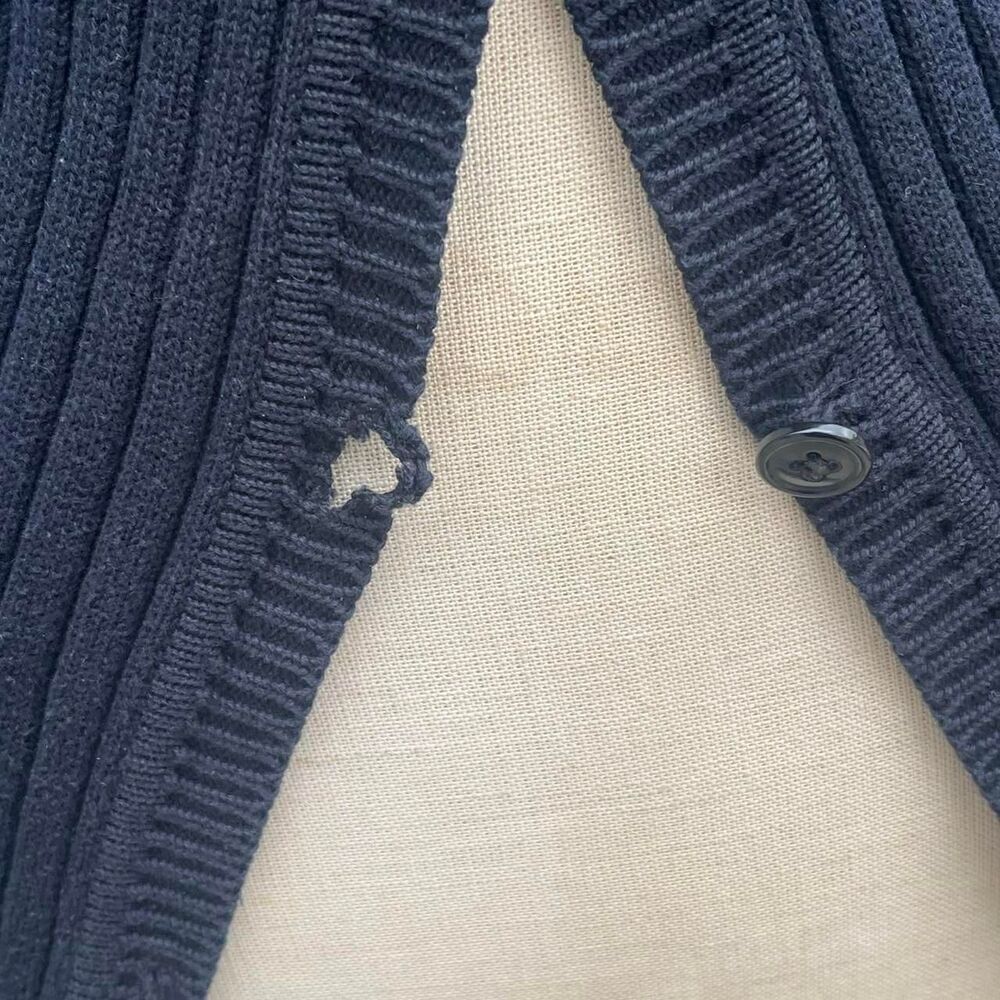 Y2k Ribbed Cardigan Small Duster Sweater - Picture 5 of 8